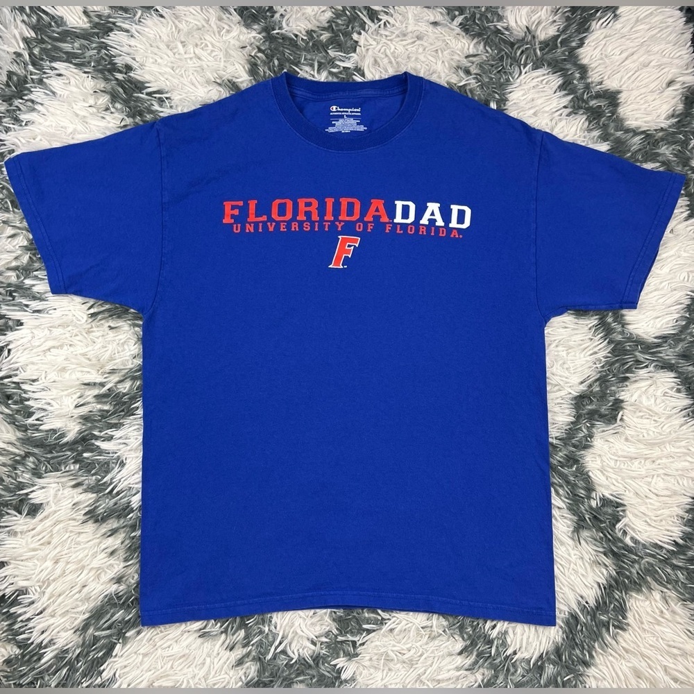 Champion Men’s Blue University Of Florida “Florida Dad” T-shirt Size Large